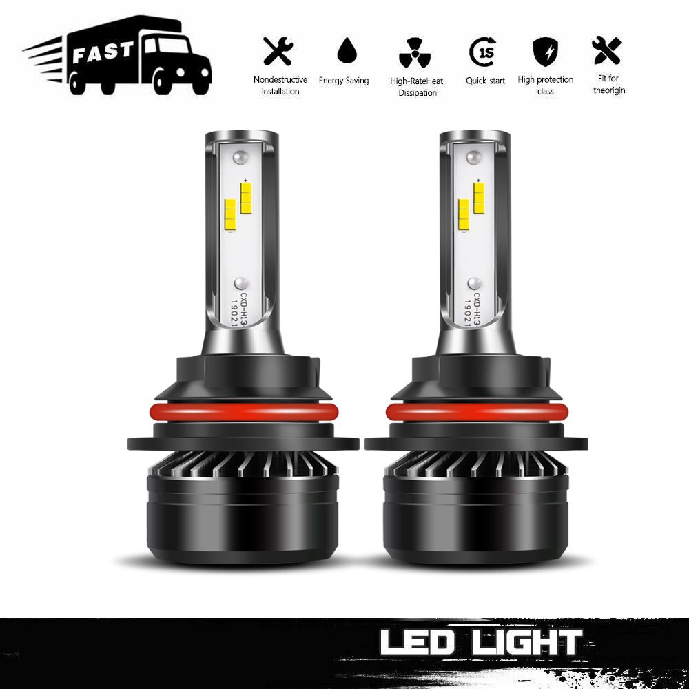 DOT Approved LED Headlight Bulbs Conversion Kit 6000LM 6000K Cool