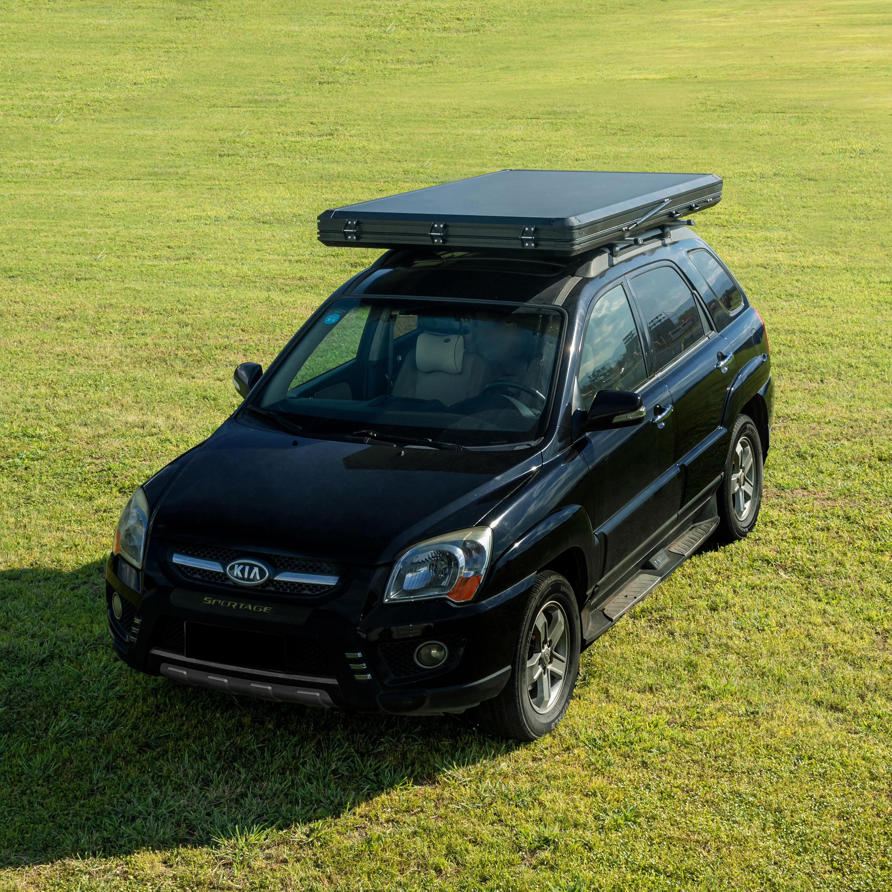 Trustmade Triangle Aluminium Black Hard Shell Beige Rooftop Tent Scout MAX Series